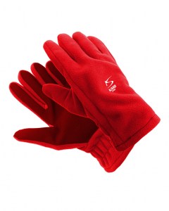 перчатки красные флис